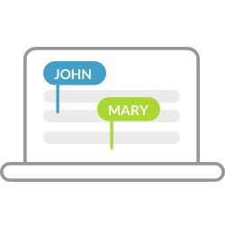 Collaborate in real time with a co-author or a book editor on your manuscript